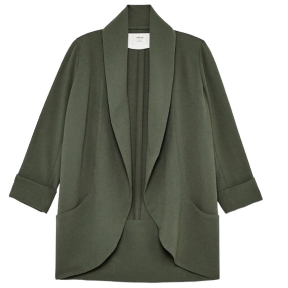 Wilfred Jackets & Blazers - Wilfred Chevalier open blazer in green crepe, size 2 excellent condition